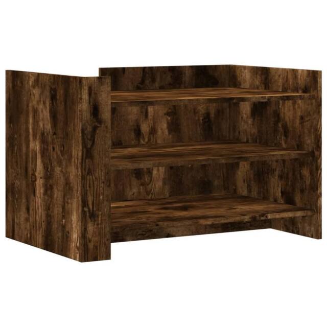 Berkfield Home Coffee Table Smoked Oak 80x50x50 cm Engineered Wood in Brown - Size: 80 x 50 x 50 cm - image 1