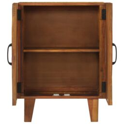 Berkfield Home Hand Carved Sideboard 55x30x75 cm Solid Wood Reclaimed in Brown - Size: 55 x 30 x 75 cm - thumbnail 3