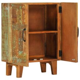 Berkfield Home Hand Carved Sideboard 55x30x75 cm Solid Wood Reclaimed in Brown - Size: 55 x 30 x 75 cm - thumbnail 2