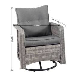 Outdoor Living The Leigh 4 Seat Rattan Sofa Lounge Set in Grey - thumbnail 9