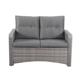 Outdoor Living The Leigh 4 Seat Rattan Sofa Lounge Set in Grey - thumbnail 6