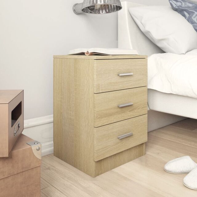Berkfield Home Bedside Cabinets 2 pcs Sonoma Oak 38x35x56 cm Engineered Wood in Brown - Size: 38 x 35 x 56 cm - image 1