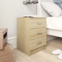 Berkfield Home Bedside Cabinets 2 pcs Sonoma Oak 38x35x56 cm Engineered Wood in Brown - Size: 38 x 35 x 56 cm - thumbnail 1