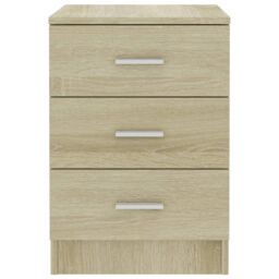 Berkfield Home Bedside Cabinets 2 pcs Sonoma Oak 38x35x56 cm Engineered Wood in Brown - Size: 38 x 35 x 56 cm - thumbnail 5