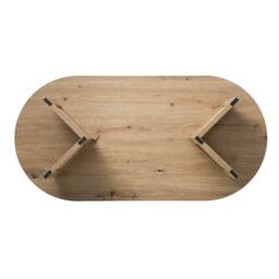 CALICOSY Oval Coffee Table With Rattan Legs, 120 Cm Long - TALIA in Light Brown - thumbnail 8