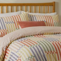 Duvet Day Madison Stripe Printed Soft Touch Duvet Cover Set - Size: Double - thumbnail 3
