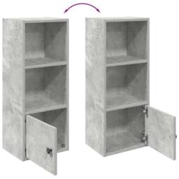 Berkfield Home Durable Bookcase Concrete Grey 31x24x77 cm Engineered Wood - Size: 31 x 24 x 77 cm - thumbnail 8