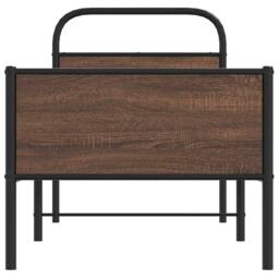 Berkfield Home Bed Frame without Mattress 80x200 cm Brown Oak Engineered Wood - thumbnail 5