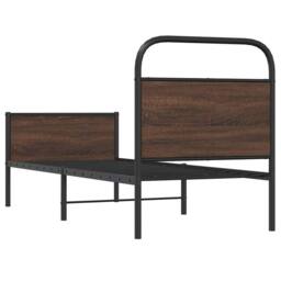 Berkfield Home Bed Frame without Mattress 80x200 cm Brown Oak Engineered Wood - thumbnail 7