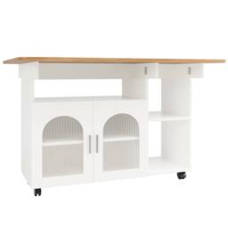 Matteo White Multifunctional Kitchen Island - thumbnail 8
