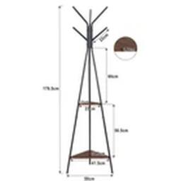 Kelvenix Black Coat Stand Garment Rack Hook Coat Clothes Hanger - thumbnail 2