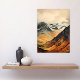 "Artery8 Ben Nevis In Glen Scotland Landscape Watercolour Painting Large Wall Unframed Art Poster Print Thick Paper 18X24 Inch - Size: W18"" x H24""" - thumbnail 4
