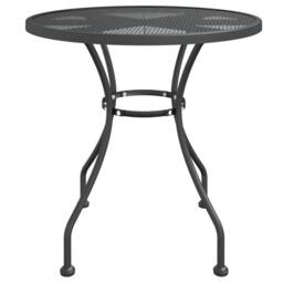 Berkfield Home Garden Table Ã˜80x72 cm Expanded Metal Mesh Anthracite in Black - Size: 80x72 cm - thumbnail 3