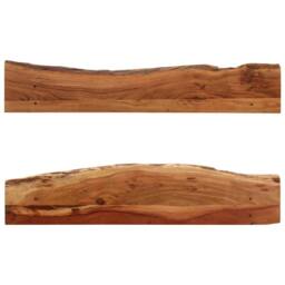 Berkfield Home Wall Shelves 2 pcs 110x20x18 cm Solid Wood Acacia in Brown - Size: 110 x 20 x 18 cm - thumbnail 7
