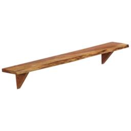 Berkfield Home Wall Shelves 2 pcs 110x20x18 cm Solid Wood Acacia in Brown - Size: 110 x 20 x 18 cm - thumbnail 4