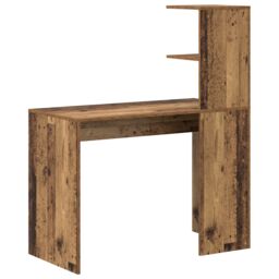 Berkfield Home Old Wood Writing Desk Old wood Wood Medium Minimalistic in Brown - thumbnail 6