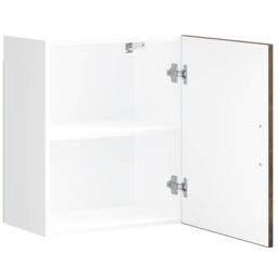 Berkfield Home Kitchen Wall Cabinet¬†Porto Smoked Oak Engineered Wood in White - thumbnail 6