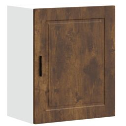 Berkfield Home Kitchen Wall Cabinet¬†Porto Smoked Oak Engineered Wood in White - thumbnail 2