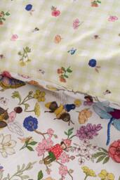 Belle & Boo 'Garden Friends' Reversible Cotton Duvet Cover Set in White - Size: Double - thumbnail 5