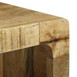 Berkfield Home TV Cabinet 80x30x25 cm Solid Wood Rough Mango in Brown - Size: 80 x 30 x 25 cm - thumbnail 7