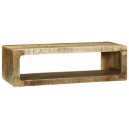 Berkfield Home TV Cabinet 80x30x25 cm Solid Wood Rough Mango in Brown - Size: 80 x 30 x 25 cm - thumbnail 6
