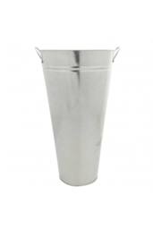 KDMD Galvanised Vase With Ears 45cm in Silver - thumbnail 1