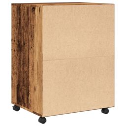 Berkfield Home Rolling Cabinet Old Wood 60x48x81 cm Engineered Wood in Brown - Size: 60 x 48 x 81 cm - thumbnail 6