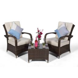 Thats Furniture Giardino Arizona 2 Seat Garden Lounge Chair Set in Brown - thumbnail 1