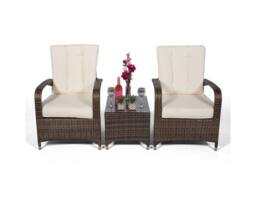 Thats Furniture Giardino Arizona 2 Seat Garden Lounge Chair Set in Brown - thumbnail 5