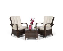 Thats Furniture Giardino Arizona 2 Seat Garden Lounge Chair Set in Brown - thumbnail 4