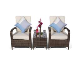 Thats Furniture Giardino Arizona 2 Seat Garden Lounge Chair Set in Brown - thumbnail 2