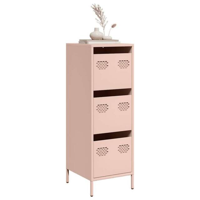 Berkfield Home Highboard Pink 39x35x103.5 cm Steel - image 1
