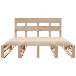 Berkfield Home Beautiful Bed Frame without Mattress 120x200 cm Solid Wood Pine in Light Brown - Size: Small Double - thumbnail 6