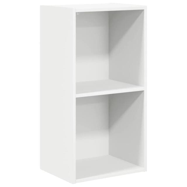 Berkfield Home 2-Tier Book Cabinet White 40x30x76.5 cm Engineered Wood - image 1