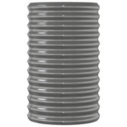 Berkfield Home Garden Raised Bed Powder-coated Steel 114x40x68 cm Grey - Size: 114 x 40 x 68 cm - thumbnail 4