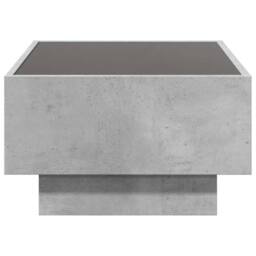 Berkfield Home Decorative Coffee Table with LED Concrete Grey 70x50x30 cm Engine - Size: 70 x 50 x 30 cm - thumbnail 7