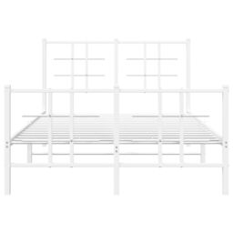Berkfield Home Metal Bed Frame without Mattress with Footboard White 120x200cm - Size: Small Double - thumbnail 5