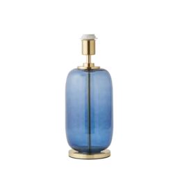 ValueLights Leigh Glass with Gold Trim Table Lamp Base in Navy - thumbnail 5