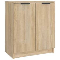 Berkfield Home Shoe Cabinet Sonoma Oak 59x35x70 cm Engineered Wood in Light Tan - Size: 59 x 35 x 70 cm