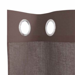 Berkfield Home Voile Curtains with Grommets 2 pcs Brown 140x300 cm - thumbnail 5