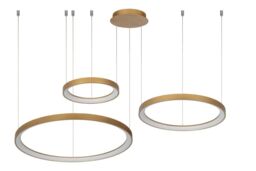 Lucide 'VIDAL' Dimmable Adjustable Stylish Indoor Modern LED Pendant Light in Yellow - thumbnail 2