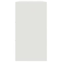 Berkfield Home Sideboard White 99x39x73 cm Steel - Size: 99 x 39 x 73 cm - thumbnail 8
