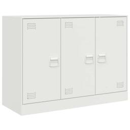 Berkfield Home Sideboard White 99x39x73 cm Steel - Size: 99 x 39 x 73 cm - thumbnail 3