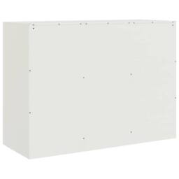 Berkfield Home Sideboard White 99x39x73 cm Steel - Size: 99 x 39 x 73 cm - thumbnail 9
