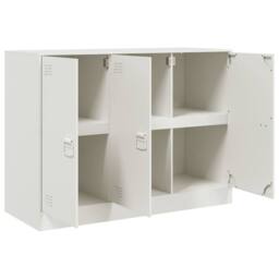 Berkfield Home Sideboard White 99x39x73 cm Steel - Size: 99 x 39 x 73 cm - thumbnail 7