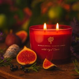 Nicola Spring Wild Fig & Cassis Candle & Diffuser Gift Set - 350g Jar + 200ml Diff in Red - thumbnail 2