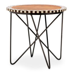 Orsina Versatile Round Acacia Wood Side Table, Modern Design Round Side Table, Functional Modern Side Table in Natural - thumbnail 1