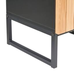 Wyld and Coco Bamboo Bathroom Cabinet 30x90 cm - Matte Black Frame in Brown - thumbnail 8