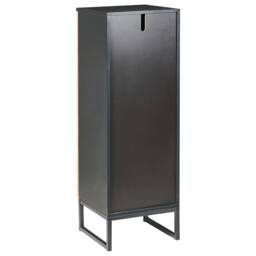 Wyld and Coco Bamboo Bathroom Cabinet 30x90 cm - Matte Black Frame in Brown - thumbnail 6