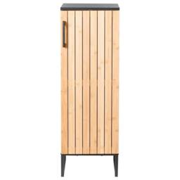 Wyld and Coco Bamboo Bathroom Cabinet 30x90 cm - Matte Black Frame in Brown - thumbnail 5